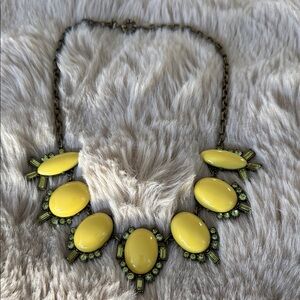 J. Crew Yellow and Green Statement Necklace